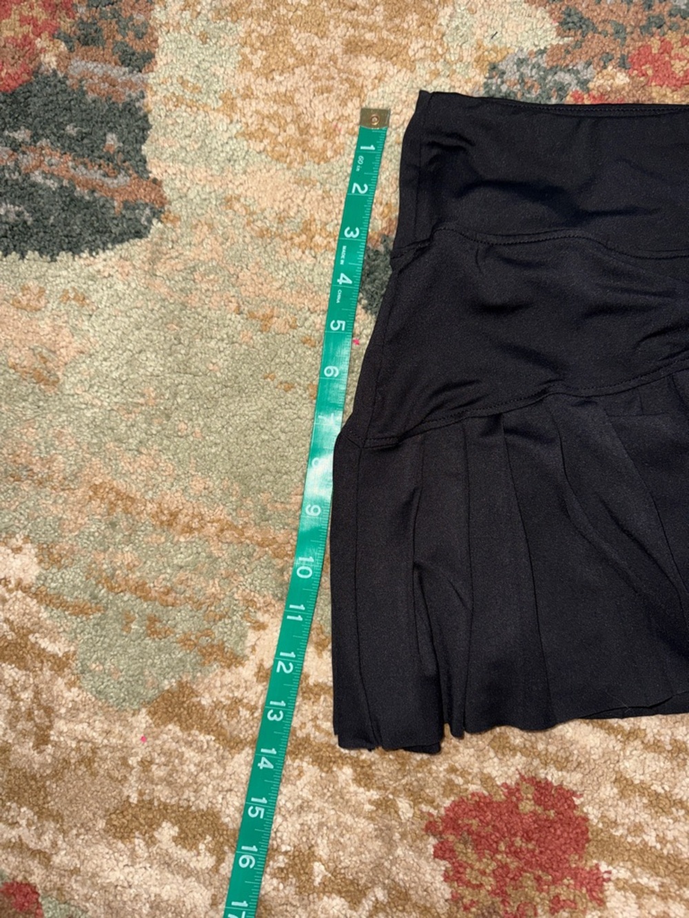 Women's Pleated Athletic Skirts - Black & Blue - Picture 6 of 7
